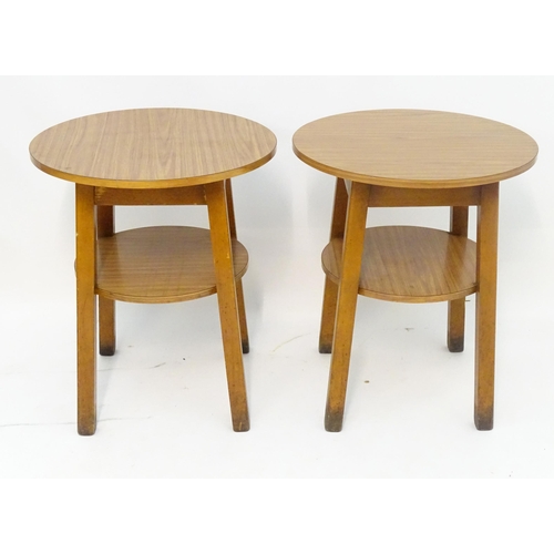 219 - Two cafe / club / pub tables. each approx 29