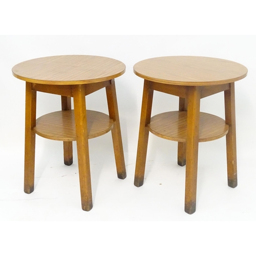 219 - Two cafe / club / pub tables. each approx 29