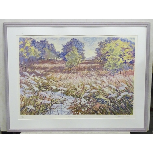 223 - A signed limited edition print titled Water Meadows by Caroline Sykes. Signed, titled and numbered 1... 