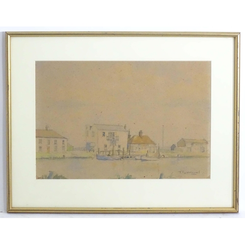 243 - Indistinctly signed J. Goodland ?, Early 20th century, Pencil and watercolour, River Blyth at Southw... 