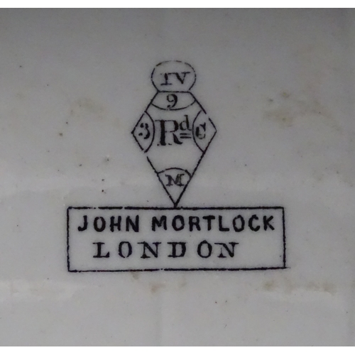 118 - Victorian table centrepiece sections by John  Mortlock. ( with registration diamond)