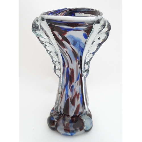 135 - Art glass glass vase approx 11