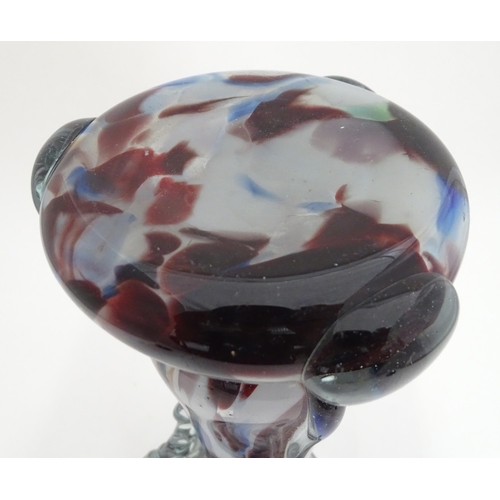 135 - Art glass glass vase approx 11