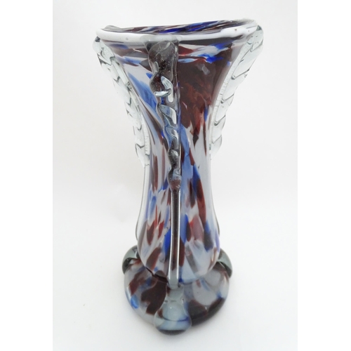 135 - Art glass glass vase approx 11