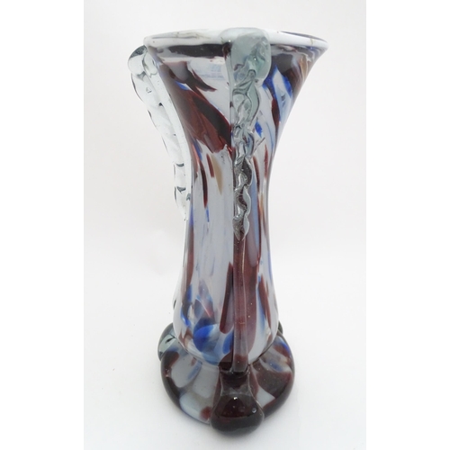 135 - Art glass glass vase approx 11