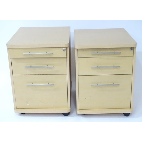 136 - Two 21stC banks of office drawers 18