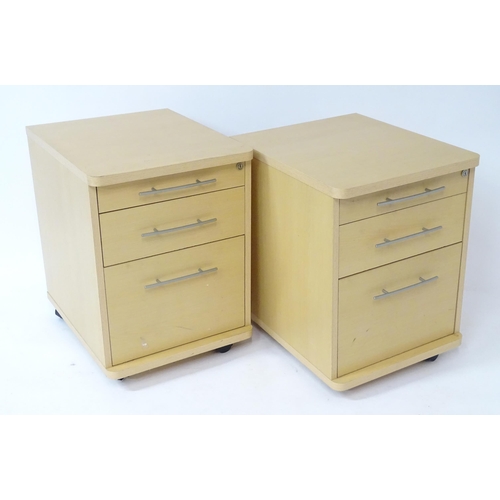 136 - Two 21stC banks of office drawers 18