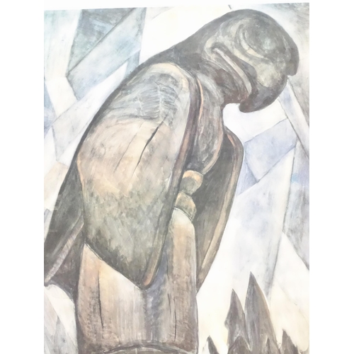 68 - A colour print titled The Great Eagle, Skidegate by Emily Carr. Approx. 28