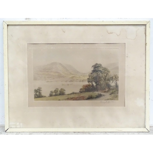 289 - A signed colour etching after Henry George Walker (1876-1932) depicting a highland loch. Signed in p... 