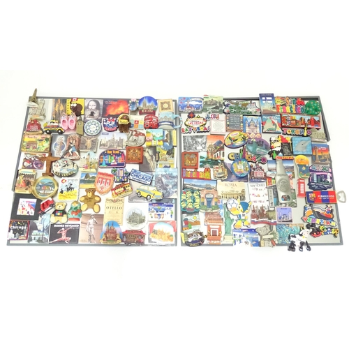 A large quantity of fridge from various worldwide destinations