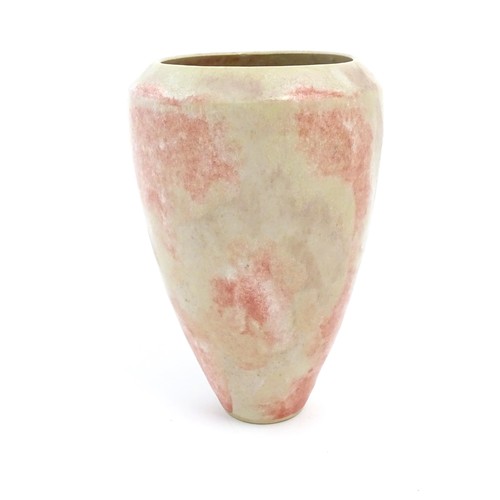 98 - Three items of studio pottery comprising a bowl with a pink glaze and incised decoration by Pearsons... 