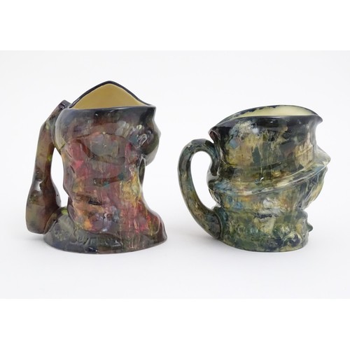 99 - Two Royal Doulton character jugs with trial glazes, comprising Jane Seymour D6646, and Paddy. Larges... 