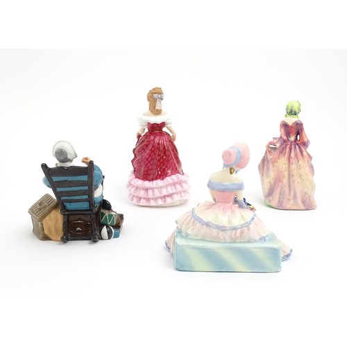 100 - Four Royal Doulton figures comprising Daydreams, no. HN1731; Suzette, no. 2826; Sweet Sixteen, no. H... 