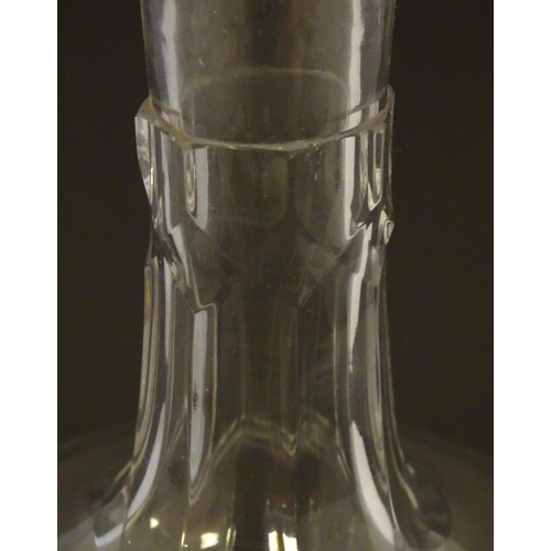 202 - St Louis Glass : A Saint Louis carafe on circular foot. Approx 12