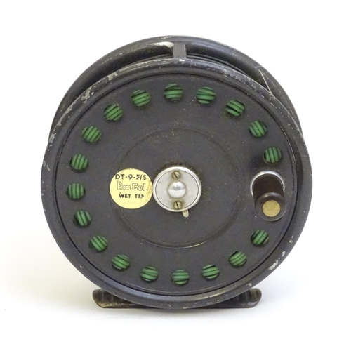 873 - A late 20thC Hardy Bros. St John Mk 2 centre pin fishing reel, stamped with the maker and model name... 