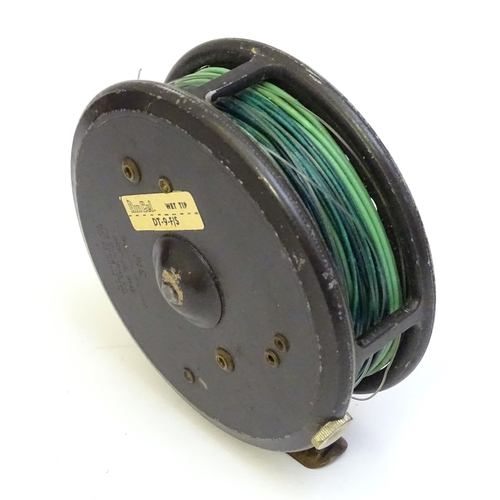 873 - A late 20thC Hardy Bros. St John Mk 2 centre pin fishing reel, stamped with the maker and model name... 