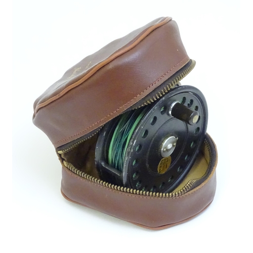 873 - A late 20thC Hardy Bros. St John Mk 2 centre pin fishing reel, stamped with the maker and model name... 