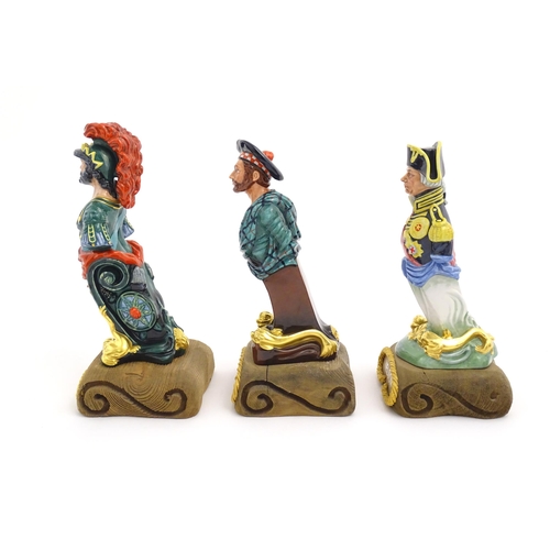 108 - Six Royal Doulton limited edition Ships Figureheads busts comprising Benmore HN2909 (622/950), Chief... 