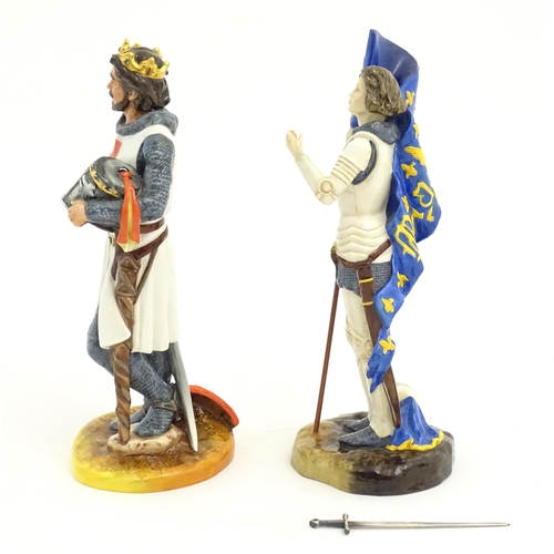 111 - Two Royal Doulton figures comprising Richard the Lionheart, no. HN2675, and Joan of Arc, no. HN3681.... 