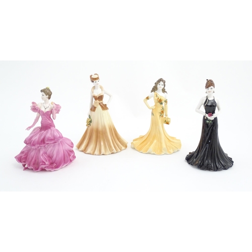 151 - Four Coalport figures from the Ladies of Fashion series comprising Emma Jane, Yvonne, Julianna, and ... 