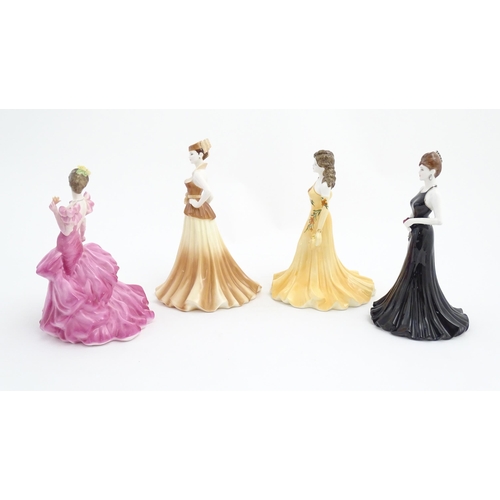 151 - Four Coalport figures from the Ladies of Fashion series comprising Emma Jane, Yvonne, Julianna, and ... 