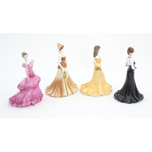 151 - Four Coalport figures from the Ladies of Fashion series comprising Emma Jane, Yvonne, Julianna, and ... 