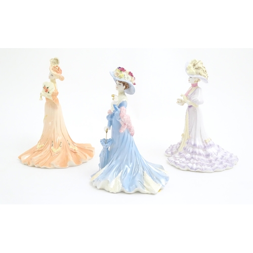 156 - Three Coalport limited edition figures / ladies from the High Society collection, comprising Lady Ha... 