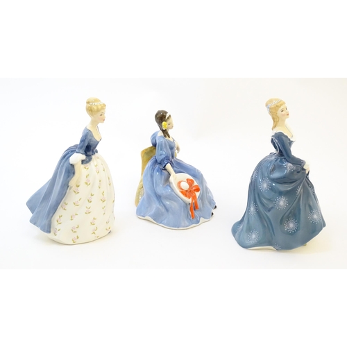 157 - Three Royal Doulton figures / ladies comprising Alison HN2336, Elyse HN2429 and Fragrance HN 2334. M... 