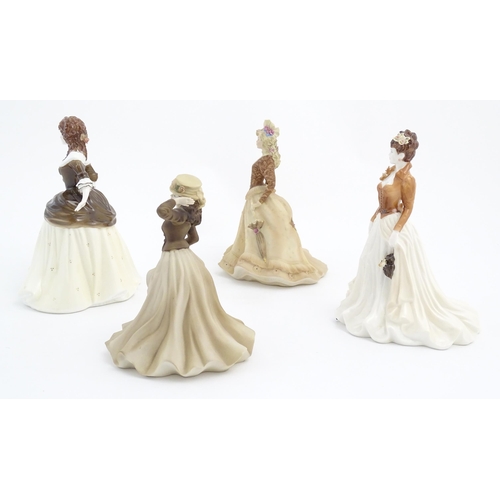 159 - Four assorted Coalport figures / ladies comprising Moll from the Literary Heronines collection (1368... 