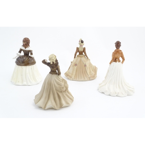 159 - Four assorted Coalport figures / ladies comprising Moll from the Literary Heronines collection (1368... 