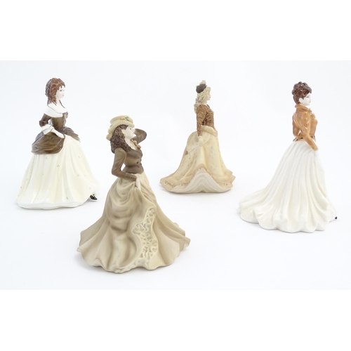 159 - Four assorted Coalport figures / ladies comprising Moll from the Literary Heronines collection (1368... 