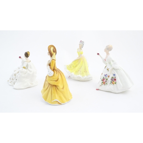 160 - Four assorted Royal Doulton figures / ladies comprising Diana HN2468, Sandra HN2275, My Love HN2339,... 