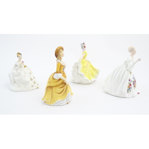 160 - Four assorted Royal Doulton figures / ladies comprising Diana HN2468, Sandra HN2275, My Love HN2339,... 