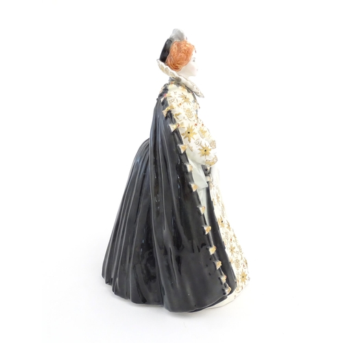 161 - A Royal Worcester limited edition figure modelled as Queen Elizabeth I, no. 1208 / 4500. Marked unde... 