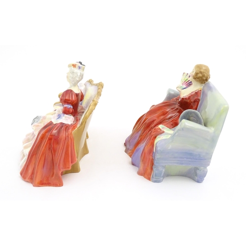 163 - Two Royal Doulton figures / ladies comprising Sweet & Twenty HN1298, and Belle o' the Ball HN1997. M... 