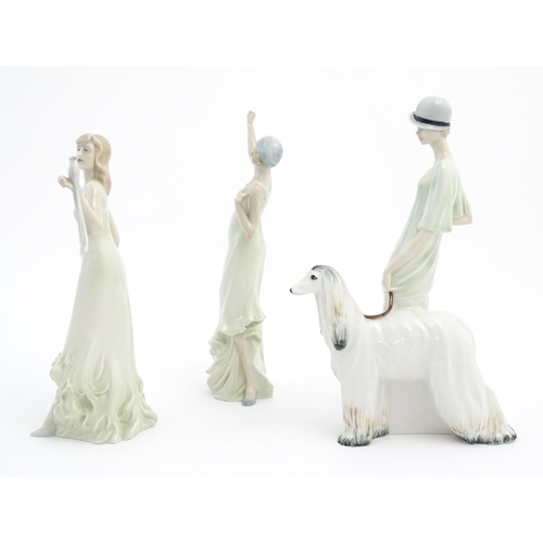 165 - Three Royal Doulton figures / ladies from the Elegance collection, comprising Martine HN3053, Claudi... 