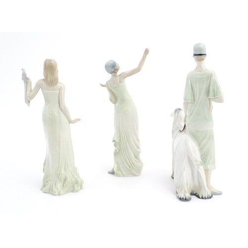 165 - Three Royal Doulton figures / ladies from the Elegance collection, comprising Martine HN3053, Claudi... 