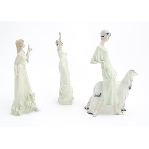 165 - Three Royal Doulton figures / ladies from the Elegance collection, comprising Martine HN3053, Claudi... 