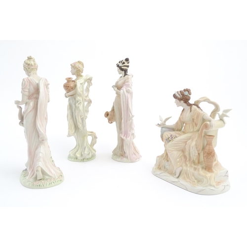 61 - Four Wedgwood ladies from The Classical Collection comprising Reverie, Winsome, Captivation and Tend... 