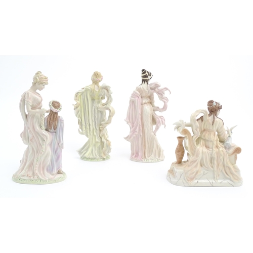 61 - Four Wedgwood ladies from The Classical Collection comprising Reverie, Winsome, Captivation and Tend... 