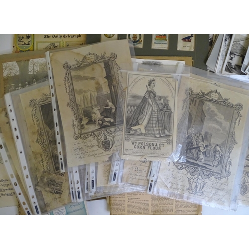 1959 - A quantity of assorted ephemera to include an engraved advert for the Brackley School, Northamptonsh... 