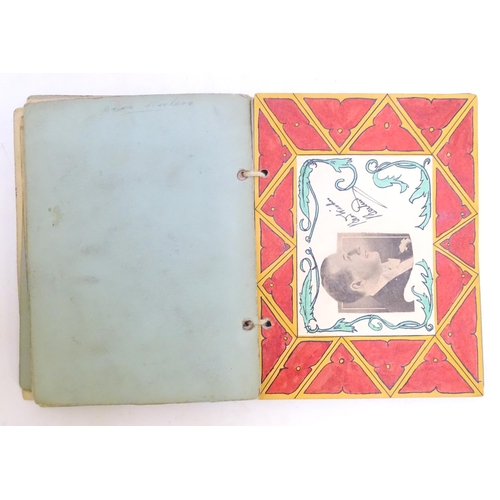 1974 - An early 20thC autograph album compile by Norman Barry aged 13 1/2 in 1933, 16 photographs and print... 