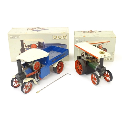 119C - Toys: A Mamod model Steam Wagon SW1, and a Mamod model Steam Tractor TE1A. Both with original boxes.... 