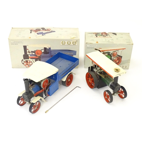 119C - Toys: A Mamod model Steam Wagon SW1, and a Mamod model Steam Tractor TE1A. Both with original boxes.... 