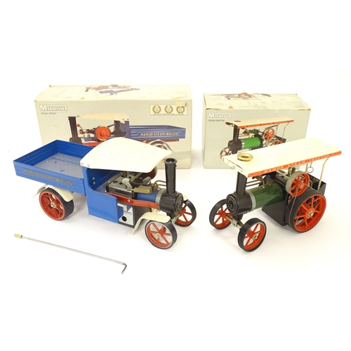 119C - Toys: A Mamod model Steam Wagon SW1, and a Mamod model Steam Tractor TE1A. Both with original boxes.... 