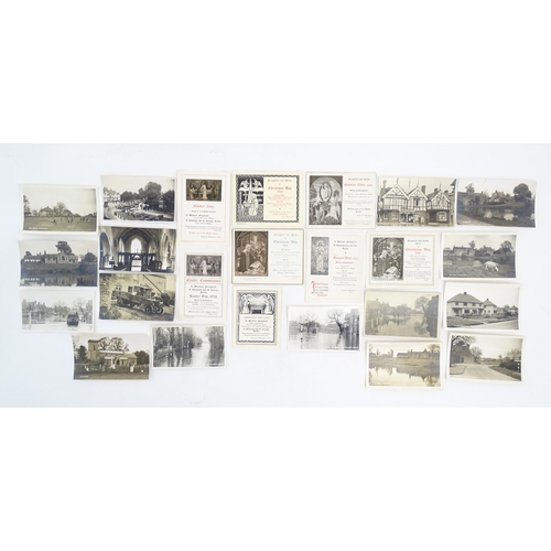 1965 - A quantity of 20thC photographic postcards depicting the villages Fringford, Oxfordshire, and Datche... 