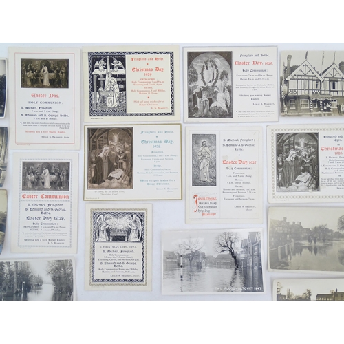 1965 - A quantity of 20thC photographic postcards depicting the villages Fringford, Oxfordshire, and Datche... 