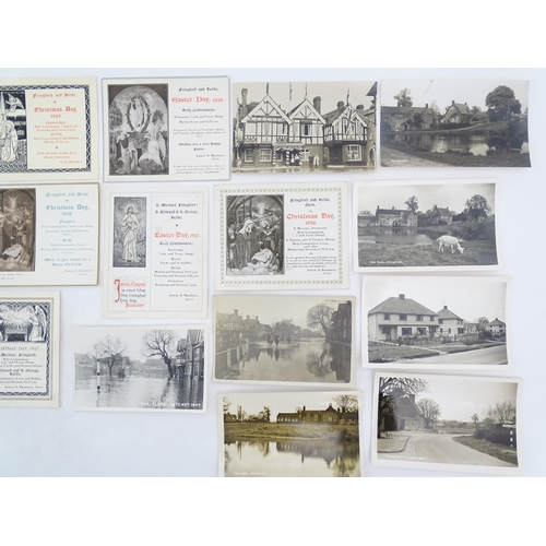 1965 - A quantity of 20thC photographic postcards depicting the villages Fringford, Oxfordshire, and Datche... 