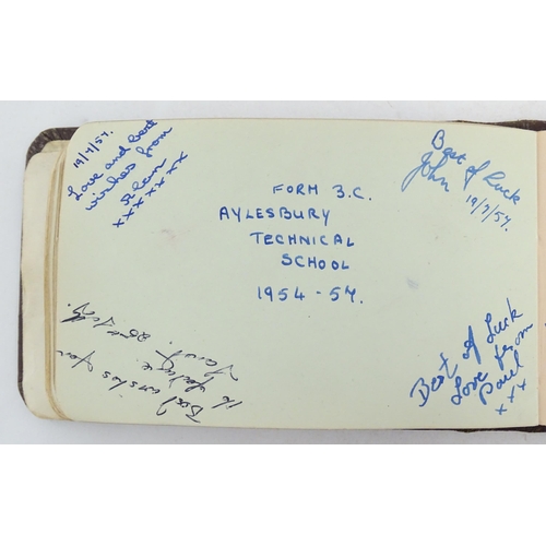 1966 - A 20thC autograph album containing signatures of various actors / actresses, boxers, musicians, come... 