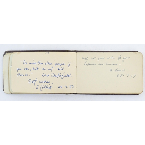 1966 - A 20thC autograph album containing signatures of various actors / actresses, boxers, musicians, come... 